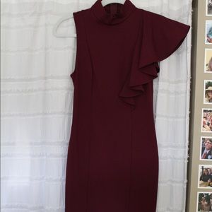 body con cocktail maroon cocktail dress
